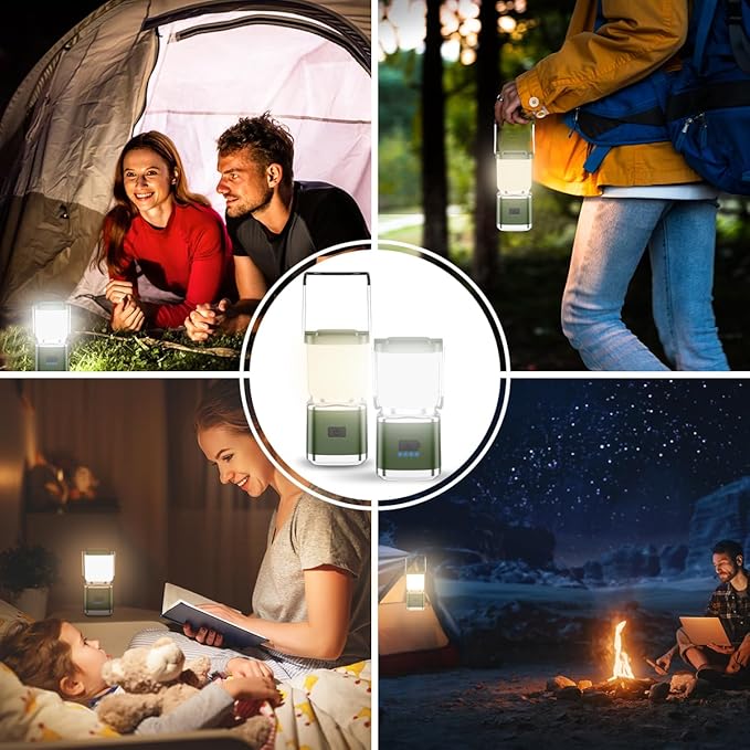 LED Camping Lantern, 1000 Lumens Camping Lantern Rechargeable with 4 Light Modes, Waterproof, Camping Essentials, Mini Lantern Flashlight for Camping, Hurricane, Emergency, Hiking, Power Outages