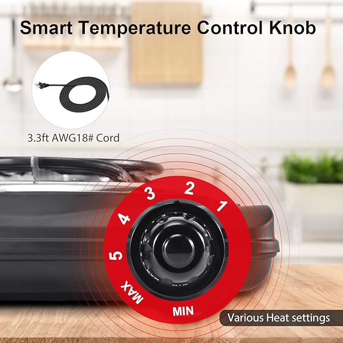 Electric Charcoal Burner Stove Portable Hot Plate Grill Coal Burners Heating Plate 700W Charcoals Starter Heater with Smart Heat Control & Stainless Steel Fast Heating for Cooking Top Countertop