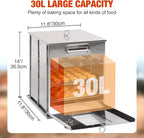 REDCAMP 14"H Foldable Camping Oven with 2 Tier Grill, Stainless Steel Portable Camping Stove for Baking Cinnamon Rolls, Breads and Muffins with Wood Burning Fire,Propane Stoves,Campers,Baking BBQ