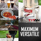 CONCORD Titan Burner. Stainless Steel Single Propane Burner. Great for Camping, Canning, Outdoor Cooking, Home Brewing, and More