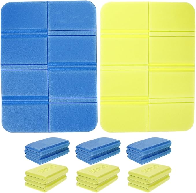 GANAZONO Outdoor Waterproof Seat Cushions 8-Pack Lightweight Portable Foam Mats for Camping Hiking Beach Picnics and Concerts
