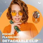 Hoxida Small Tactical Flashlights High Lumens - 1500 Meters Long Beam Super Bright LED Magnetic Flashlight USB Rechargeable Zoomable 5Modes Long Beam Spotlight Flashlight for Hiking, Camping-Green