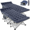 Slsy Folding Camping Cot for Adults with Pad, Padded Portable Sleeping Cots, Camp Bed with Carry Bag for Outdoor Travel, Beach, Hiking
