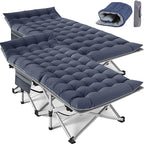 Slsy Folding Camping Cot for Adults with Pad, Padded Portable Sleeping Cots, Camp Bed with Carry Bag for Outdoor Travel, Beach, Hiking
