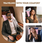 Small Shredded Memory Foam Pillow, Camping Pillow Travel Pillow - Compressible Medium Firm, Breathable Cover, Ideal Backpacking Hiking, Airplane and Car (Apricot Pink, L)