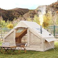 UNIISTRENGH Inflatable Camping Tent, Air Glamping Quick Set Up Waterproof Pop Up Tents with Stove Jack Hole and Carry Bag