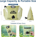 Water Jug Camping 2.1 Gallon Collapsible with Spigot, BPA Free Portable Water Pouch Foldable Water Bags for Outdoor Hiking, Travel and Emergency & Water Storage Containers (Beige-1Pcs)