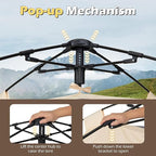Goplus 4 Person Camping Tent, Portable Automatic Easy Setup Cabin Tent with Rainfly, Mesh Windows, 2 Doors & Carrying Bag, Lightweight Outdoor Sun Shelter for Hiking Traveling Picnic