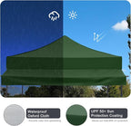 Pop up Canopy Tent with Awning Easy up Canopy with Wheel Bag Heavy Duty Waterproof Canopy Commercial Gazebo Tent for Outdoors Parties Vendors