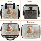 Watercolor Animals Horse Soft Cooler Bag Insulated Lunch Box for Men & Women, Large Leakproof Lunch Bag Portable Beach Cooler for Work, Picnic, Road Trips,Fishing, Travel, Camping,A-18