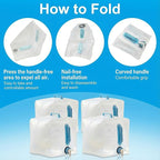 4-Pack 5.3Gal Collapsible Water Containers with Spigot - Labor-Saving Dual Handles - BPA Free Food Grade Canteen for Outdoor Hiking, Camping, Emergency - Portable, Foldable