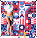 Beach Blanket Waterproof Sandproof Extra Large Beach Mat 79" X 83"/120"x108"for 1-8 Adults Quick Drying Durable Outdoor Picnic Mat for Beach Travel Camping Hiking