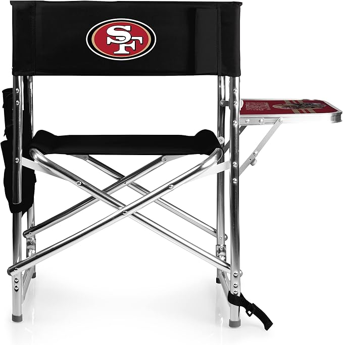 Picnic TIME NFL Unisex-Adult NFL Sports Chair with Side Table, Beach Chair, Camp Chair for Adults