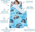 Toddler Nap Mat, Kids Sleeping Bag with Pillow & Minky Blanket, Girls Extra Large Rolled Nap Mats for Preschool Daycare Camping Kindergarten