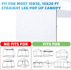 Joramoy Canopy Tent Sidewalls 10×10 for Pop Up Canopy, Instant Sunwall with Waterproof and UV Protection Layer,1 Pack Sidewall Only(White)