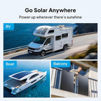 BLUETTI 2 100W Flexible Solar Panels for RVSolar 48V System, 23.4% High Efficiency, 240° Bendable, IP67 Solar Panel for RVs, Camping, Marine, Curved Surfaces