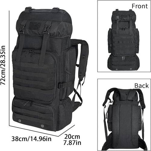80L 100 liters Hiking Backpack Camping Rucksack, Men Outdoor Travel Climbing Knapsack Mountaineering Trekking Backpack