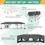 COBIZI 10x30 Pop Up Canopy Tent with 8 Sidewalls Party Tents Waterproof UPF 50+ Commercial Instant Outdoor Events Tent for Parties Markets Backyard, Ropes, Sandbags（10 x 30 ft Gray