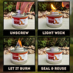 New & Improved! Emergency Cooking Fuel Premium Storage Set, 20+ Year Shelf Life | Available in 4 Cans, 12 Cans, or 24 Can Packs