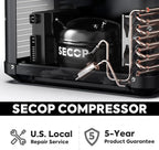 ICECO VL75ProD Dual Zone Fridge Freezer, 79Qt 12 Volt Refrigerator, Car Fridge Powered by SECOP, Portable Freezer with Reversible Lid, 0-50°F, AC/DC, For Car, Outdoor, Camping| With Battery+Cover