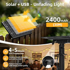 100FT Solar Lights Outdoor Waterproof: G40 30M Shatterproof Bulbs Patio Lights - Solar Powered Remote Control 3 Light Modes Dimmable Solar Light - Camping Backyard Garden Deck Outside Yard
