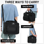 MIER Large Lunch Box for Men Women Adult Insulated Soft Sided Cooler 30 Can Leakproof Lunch Bag Collapsible for Work Travel Camping Beach, 18L (Black-No Luggage Strap)