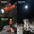 Camping Light Telescopic, Collapsible Magnetic Camping Lantern with 12000mAh Battery, Telescoping IPX6/IPX7 Waterproof Flashlights, Camping Lamp for Emergency, Camping
