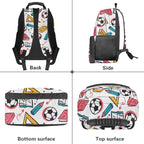 Sports Backpack with Lunch Box 1St Grade Backpack Boys Lightweight Trendy Bookbag for Boys 8-12 with Lunch Box 4 Piece School Bag for Boys 10-12 Travel Hiking Daypack Camping