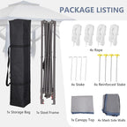 Saemoza 11x11 Pop Up Camping Shelters Tent, Outdoor Tent with Netting, Outdoor Shelters for Backyard, Screen House with Wheeled Cover Bag, Blue.