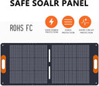 ALLWEI 300W/256Wh LiFePO4 Solar Generator with 100W Solar Panel Included, Portable Power Station with AC Outlet USB Port, Solar Powered Battery Generator for Outdoor Camping, Home Backup, Power Outage