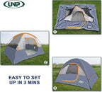 Camping Tent 2-4 Person, Waterproof Windproof Tent with Rainfly Easy Set up-Portable Dome Tents for Camping…