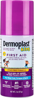 Dermoplast Kids Sting-Free First Aid Spray, Antiseptic Spray for Wounds & Analgesic for Minor Cuts, Scrapes and Burns, 2 Ounce