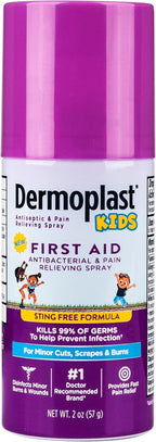Dermoplast Kids Sting-Free First Aid Spray, Antiseptic Spray for Wounds & Analgesic for Minor Cuts, Scrapes and Burns, 2 Ounce