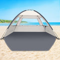 COMMOUDS Beach Tent Sun Shade for 3/4/6/8 Person, UPF 50+ Beach Sun Shelter Canopy Tent, Lightweight, Easy Set Up and Carry