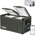 ICECO VL75ProD 79Qt/75L Portable Refrigerator, 12v Dual Zone Fridge Freezer with SECOP, APP Control & Multi-directional Lid 12V Portable Freezer, 0-50°F, Car Fridge portable AC/DC For Car| With Cover