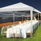 COBIZI 10x30 Pop Up Canopy Tent Commercial Instant Shelter with 8 Sidewalls, Durable Waterproof Portable Gazebo UPF 50+ for Outdoor Party, Wedding, Vendor Events (White)