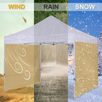 COOSHADE Instant Canopy SunWall 10x10 Canopy SideWall for Pop up Canopy Tent, 1 Pack Sidewall Only, Beige
