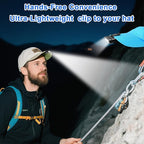 Clip on Hat Light Magnetic,Artist Limited Edition,USB C Cap Lights Clip on 220 Lumens with Red Light for Everyday Carry, Camping, Hiking Night Working, Running, Fishing(Black)