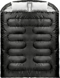 2 Person Sleeping Bag for Adults,Double Sleeping Bags King Size, Backpacking Sleeping Bag with Plush Lining/Extra Large/4 Seasons/Portable/Waterproof/Hiking/Camping/Backpacking