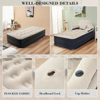 RAPTAVIS Twin Size Air Mattress Inflatable Bed with Pump and Headboard, Blow Up Mattress