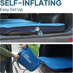 LOSTHORIZON Air & Foam Camping Mattress, Self-Inflating Sleeping Pad, 3" Thick, with Pump Sack, Single