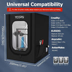 YOOPAI 3D Printer Enclosure, Dustproof Tent Constant Temperature Protective Cover for Creality Ender 3 V3 SE/KE/Ender 3/Ender 3 Pro/Ender 3V2/Ender 3 S1/ For Anycubic Elegoo Printers, 29.5×25.6×21.6"