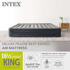 Intex King Air Mattress, Dura-Beam Plus 16.5" Inflatable Bed with Built-in Pump