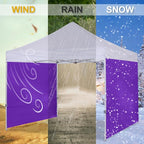 COOSHADE Instant Canopy SunWall 10x10 Canopy SideWall for Pop up Canopy Tent, 1 Pack Sidewall Only, Purple