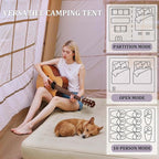 Inflatable Tents for Camping, Large Inflatable Camping Tent with Hand Pump, Easy Setup Tents for 2/4/6/8/10/12 People, Portable Glamping Tent
