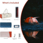 Naturehike Camping Tent, 2/3 Person Double Layer, Instant Easy Setup, Waterproof PU2000mm, 54 MPH Wind Resistance, UPF 50+, Outdoor Tent for Camping, Festivals, Backyard, Sleepovers