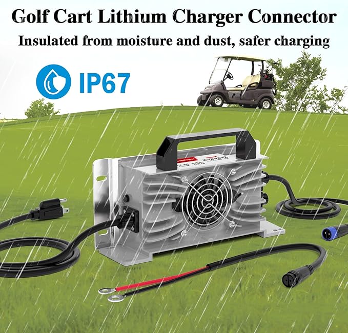 36V 100Ah Golf Cart LiFePO4 Battery with Charger, 3840Wh Lithium Battery with 200A BMS, Up to 10000+ Rechargeable Cycles, Perfect for RGolf Cart,Trolling Motor, Solar Power Storage (36V*100Ah)