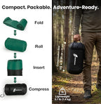 Wolfstone Sleeping Bags for Adults - 3 Season Sleeping Bags with Lightweight Compression Sack for Hiking & Camping - Anti-Snag Zipper, Tear-Resistant Shell & Breathable Lining in Black, Blue or Green