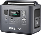 AFERIY Portable Power Station 800W / 512Wh Power Station LiFePO4 Battery, Quick Charge in 1.5H, 1 AC Outlets, UPS, Solar Generator, Electric Generator for Home Camping Use