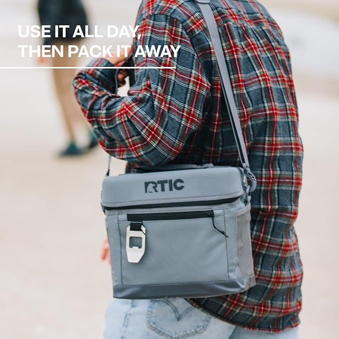 RTIC 8 Can Everyday Cooler, Soft Sided Portable Insulated Cooling for Lunch, Beach, Drink, Beverage, Travel, Camping, Picnic, for Men and Women
